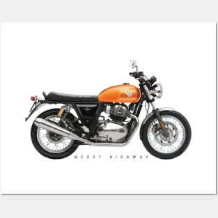 Royal Enfield Interceptor 650 18 orange, sn Posters and Art